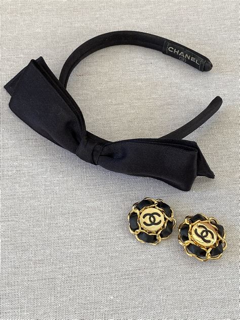 chanel bow top|Chanel bow headband.